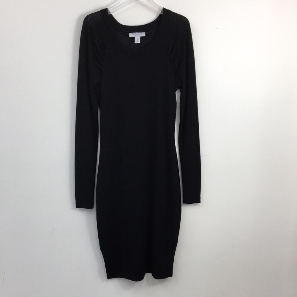 Motherhood Maternity Midi Long Sleeve Black Sweater Dress Size XS GREAT